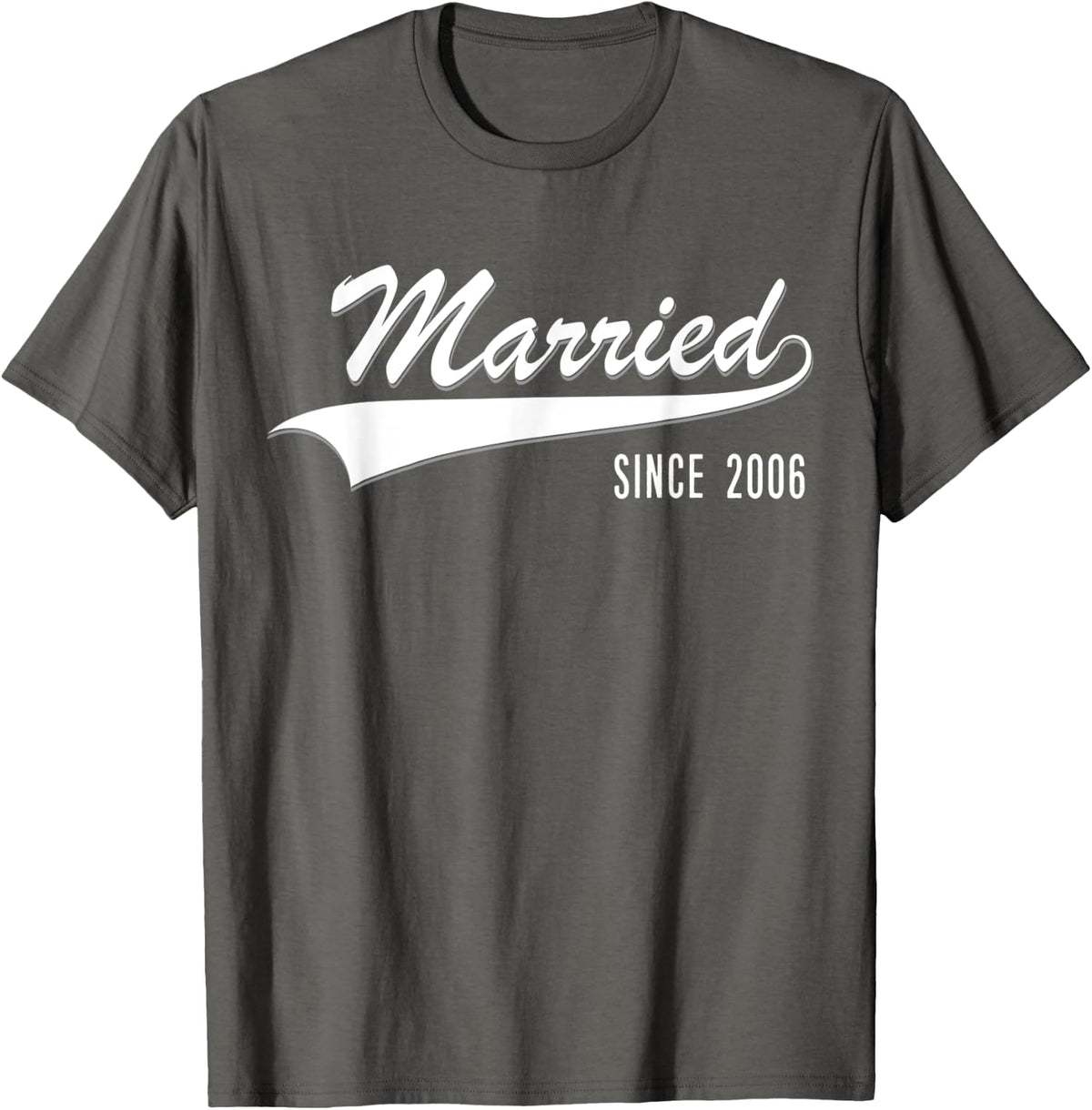 15th Wedding Anniversary Couple Gift Married since 2006 T-Shirt - Asphalt Grey