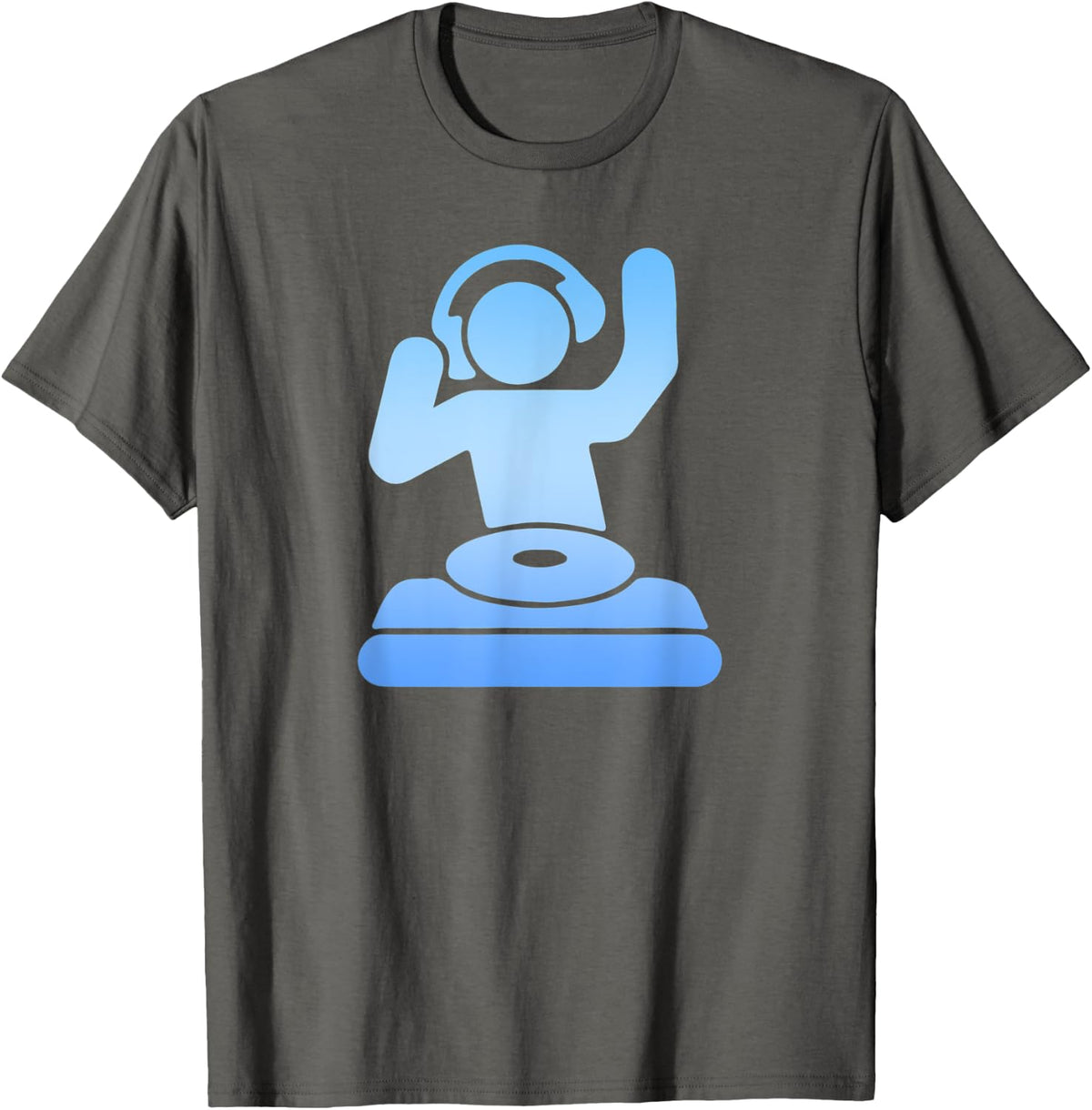 DJ Turntable DJ Vinyl Music Mixer T-Shirt - Asphalt Grey