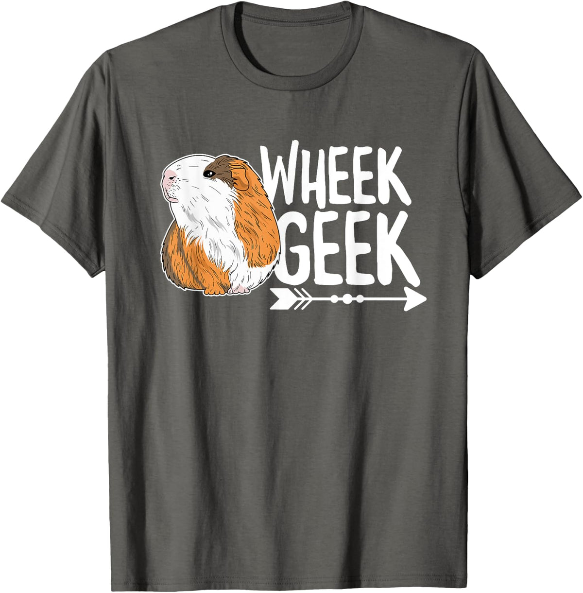 Wheek Geek Quote for a Guinea Pig Fan T-Shirt - Asphalt Grey