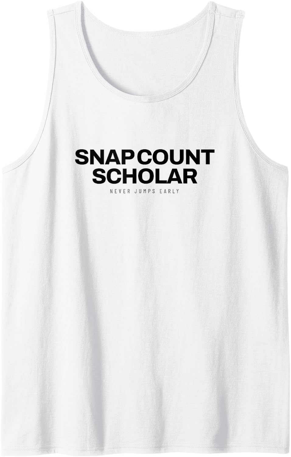 Lineman - Snap Count Scholar - Football Player Sleeveless Tank Top - White
