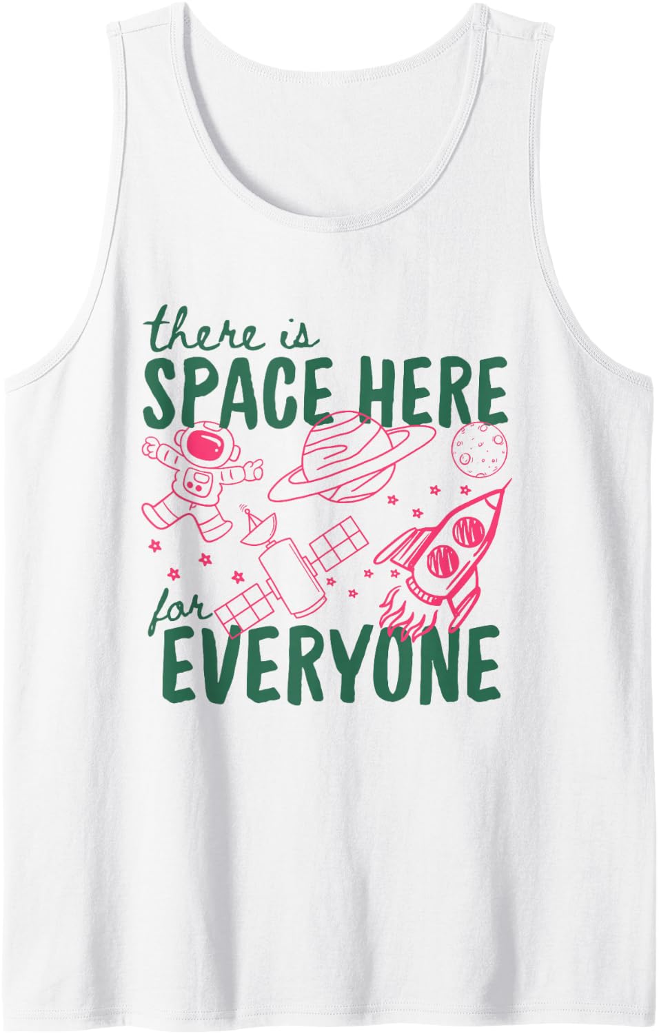 There is Space Here for Everyone Back to School SPED Teacher Sleeveless Tank Top - White