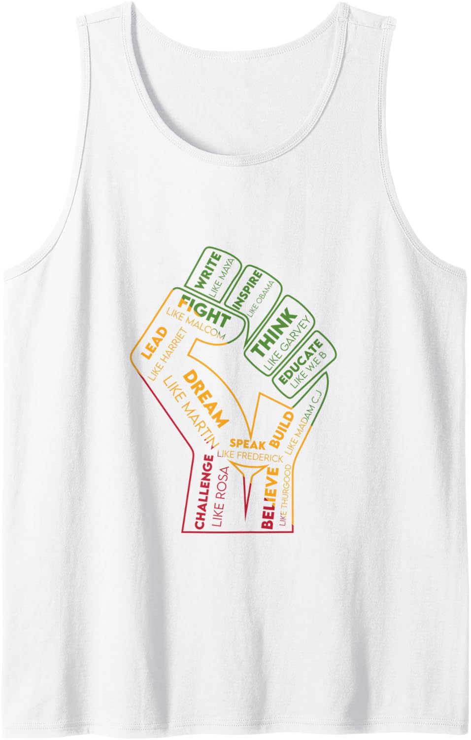 Greatest African American Leaders Black History Month BLM Tank Top - White