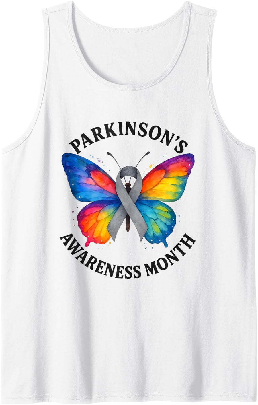 Parkinsons Awareness Month Butterfly Men Women Kids Tank Top - White