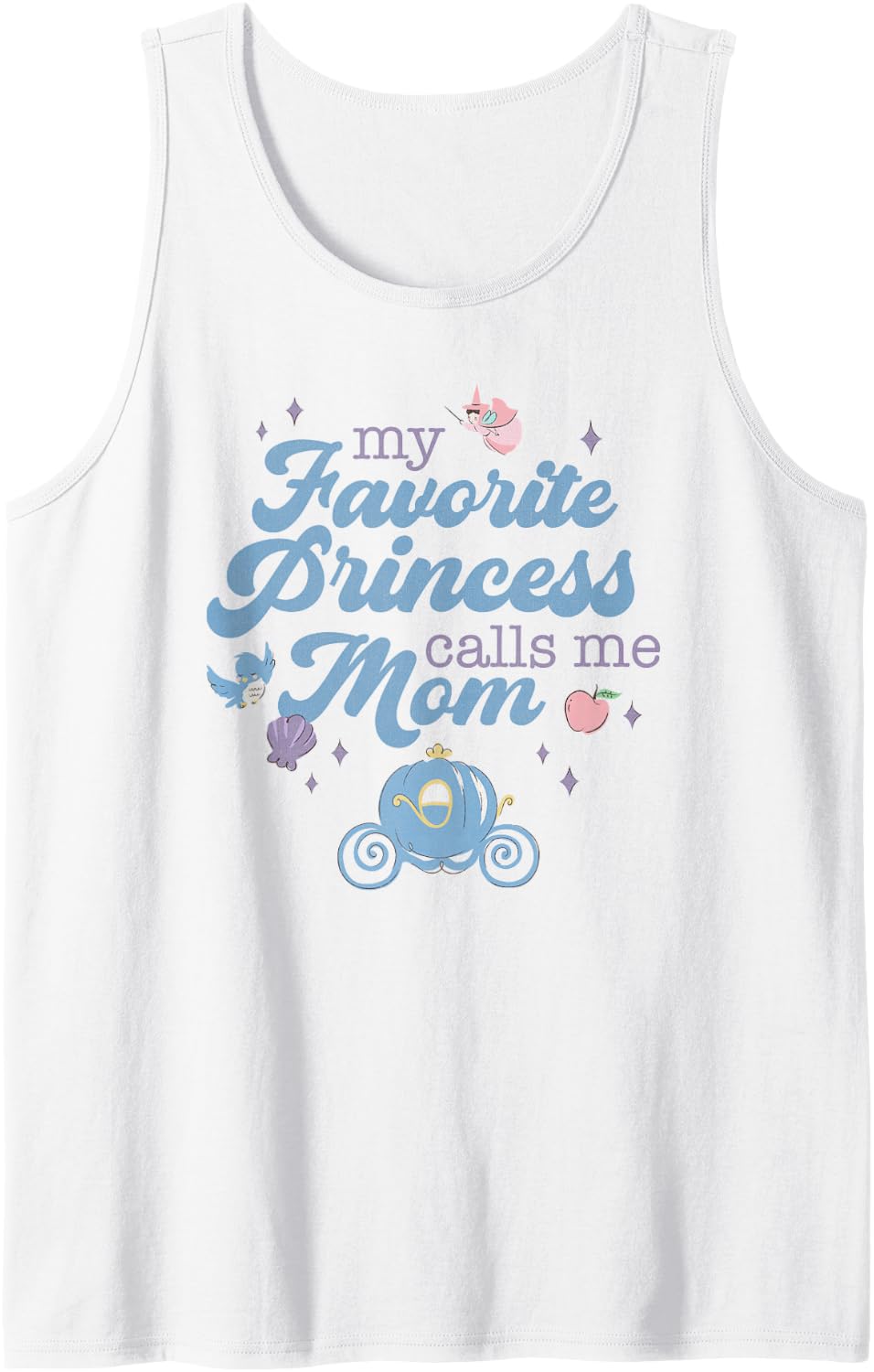 Disney Princess Mother's Day My Princess Calls Me Mom Tank Top - White