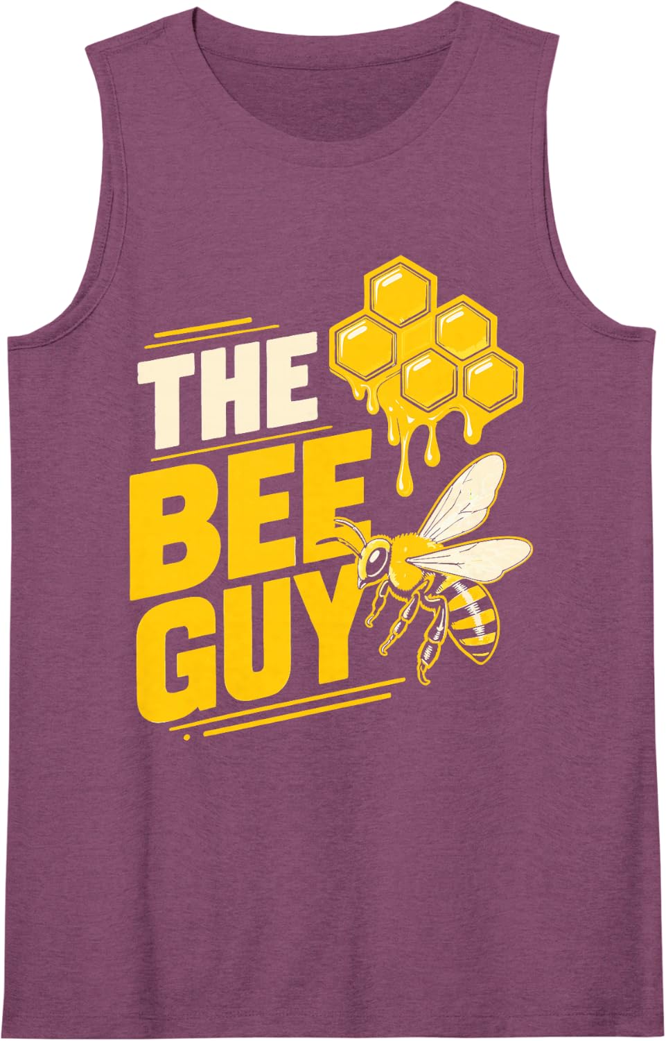Beekeeper Apiary Bee Guy Beekeeping Sleeveless Tank Top - Purple
