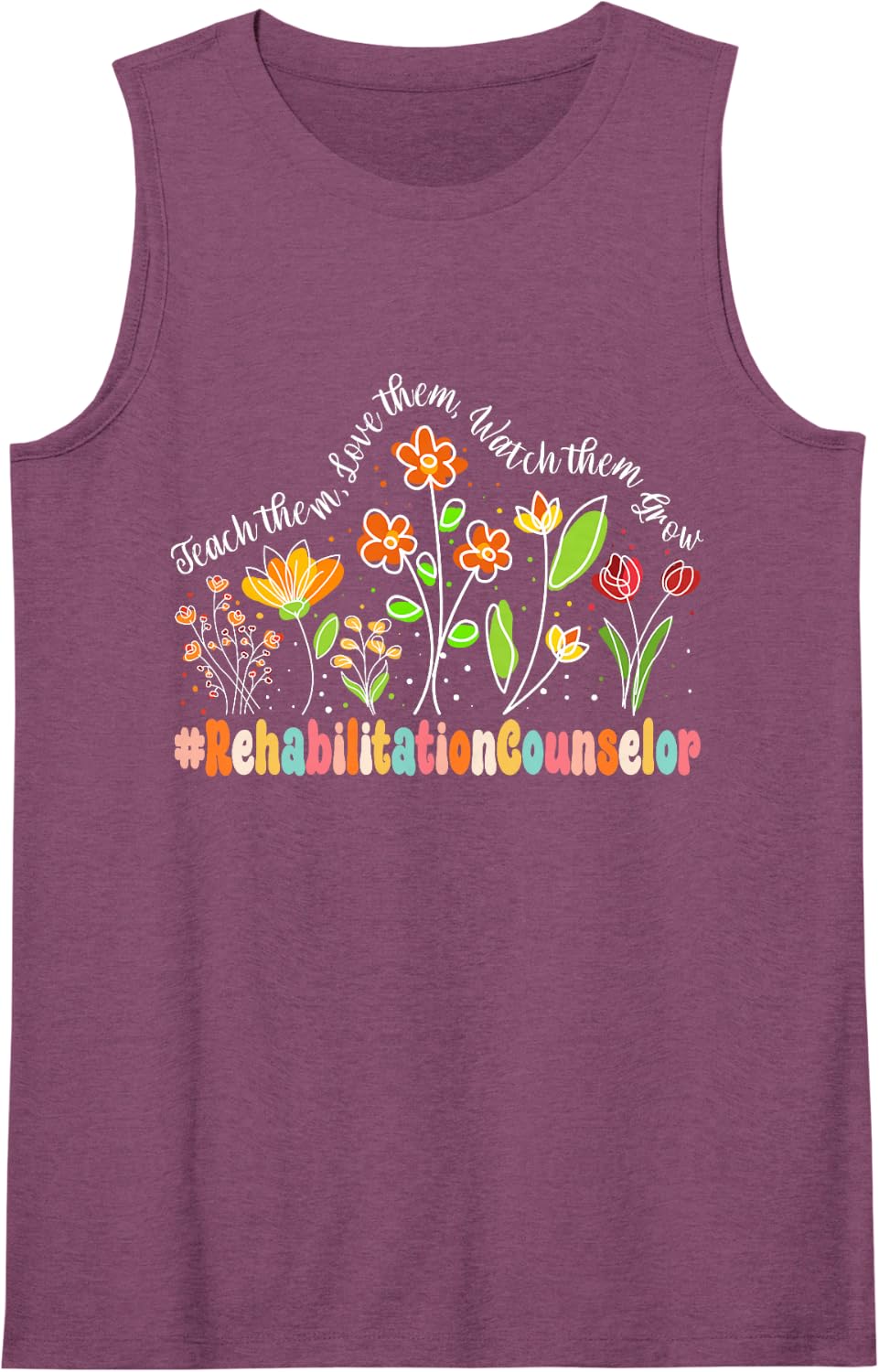 Rehabilitation Counselor Appreciation Week Back to School Sleeveless Tank Top - Purple