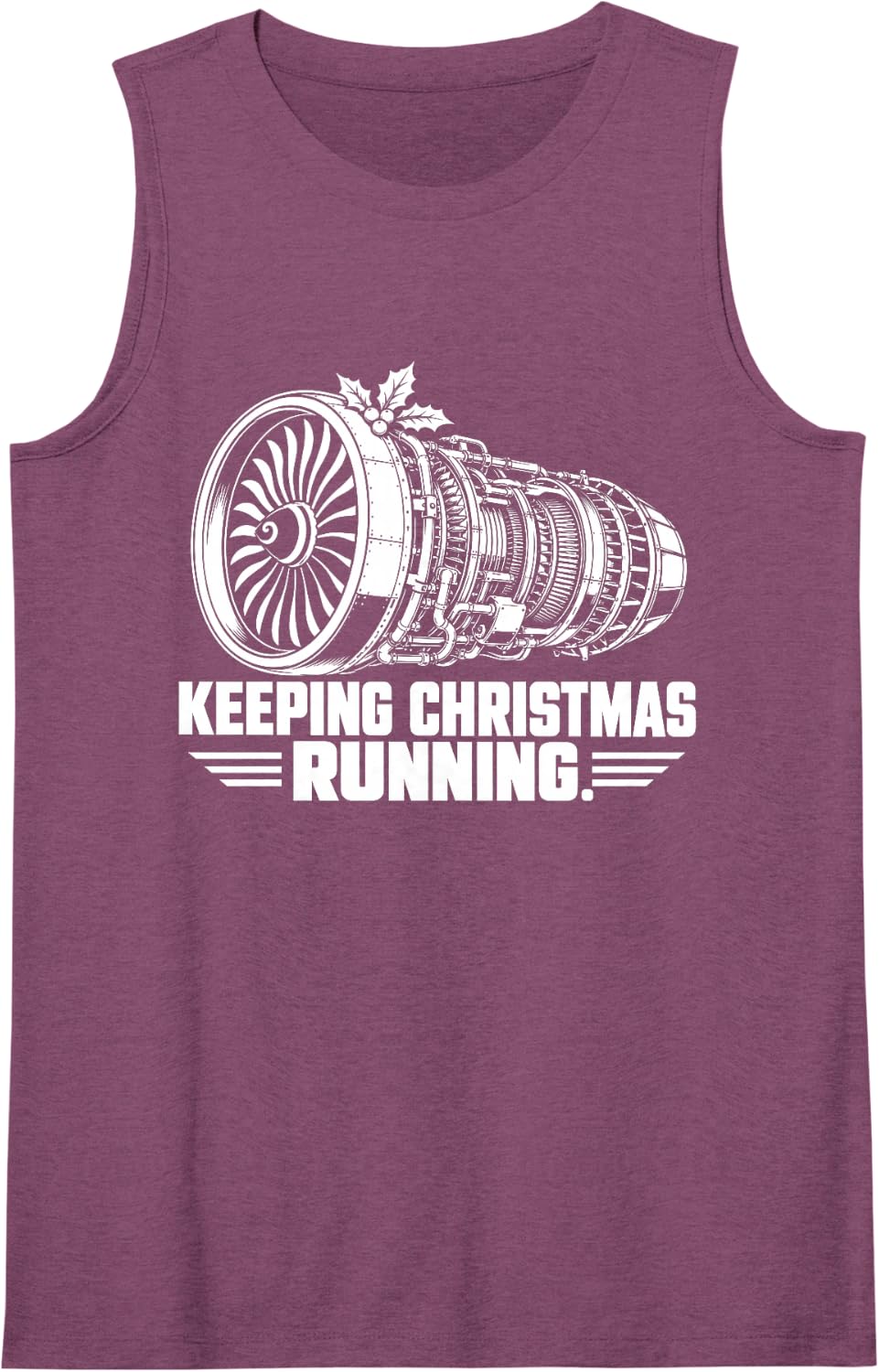 Keeping Christmas Running Aircraft Mechanic Sleeveless Tank Top - Purple