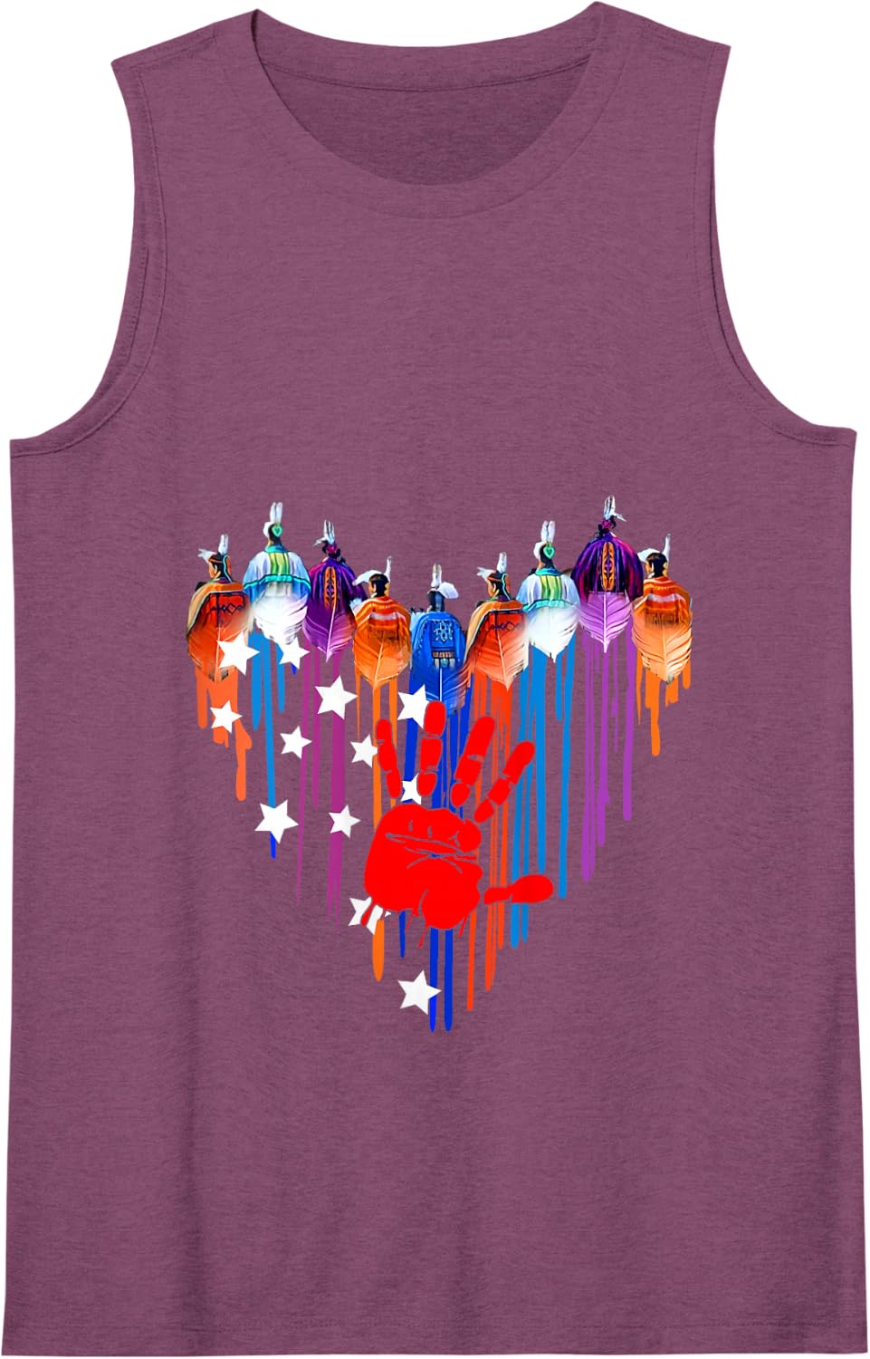 Native Americans Heart Strong Resilent No More Stolen Sister Tank Top - Purple