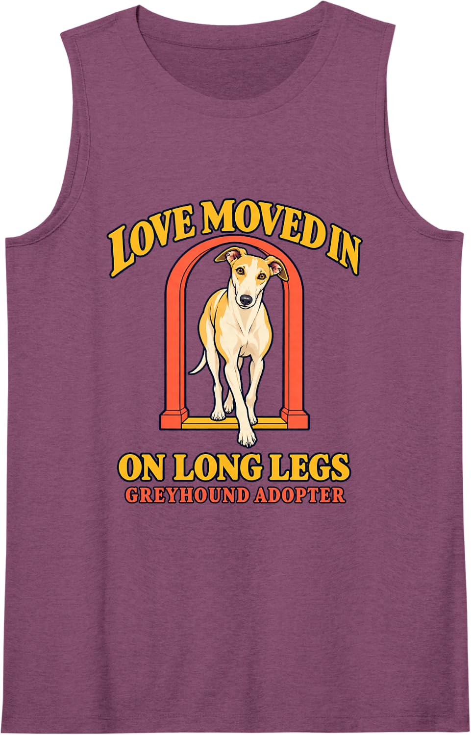 Greyhound Adopter Rescue Dog Owner Sighthound Lover Sleeveless Tank Top - Purple