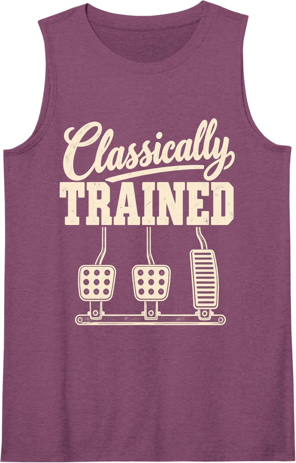 Classically Trained Manual Driver Stick Shift Car Guy Auto Sleeveless Tank Top - Purple