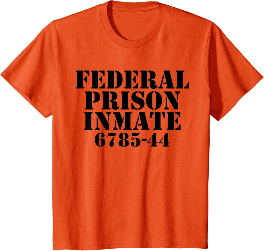 Lazy Funny Halloween Costume T Shirt Prison Inmate Gift Tee T-Shirt - Orange