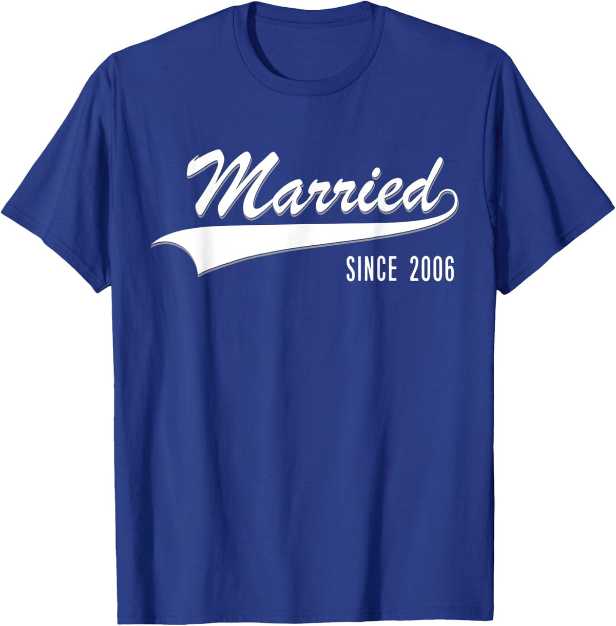15th Wedding Anniversary Couple Gift Married since 2006 T-Shirt - Royal Blue