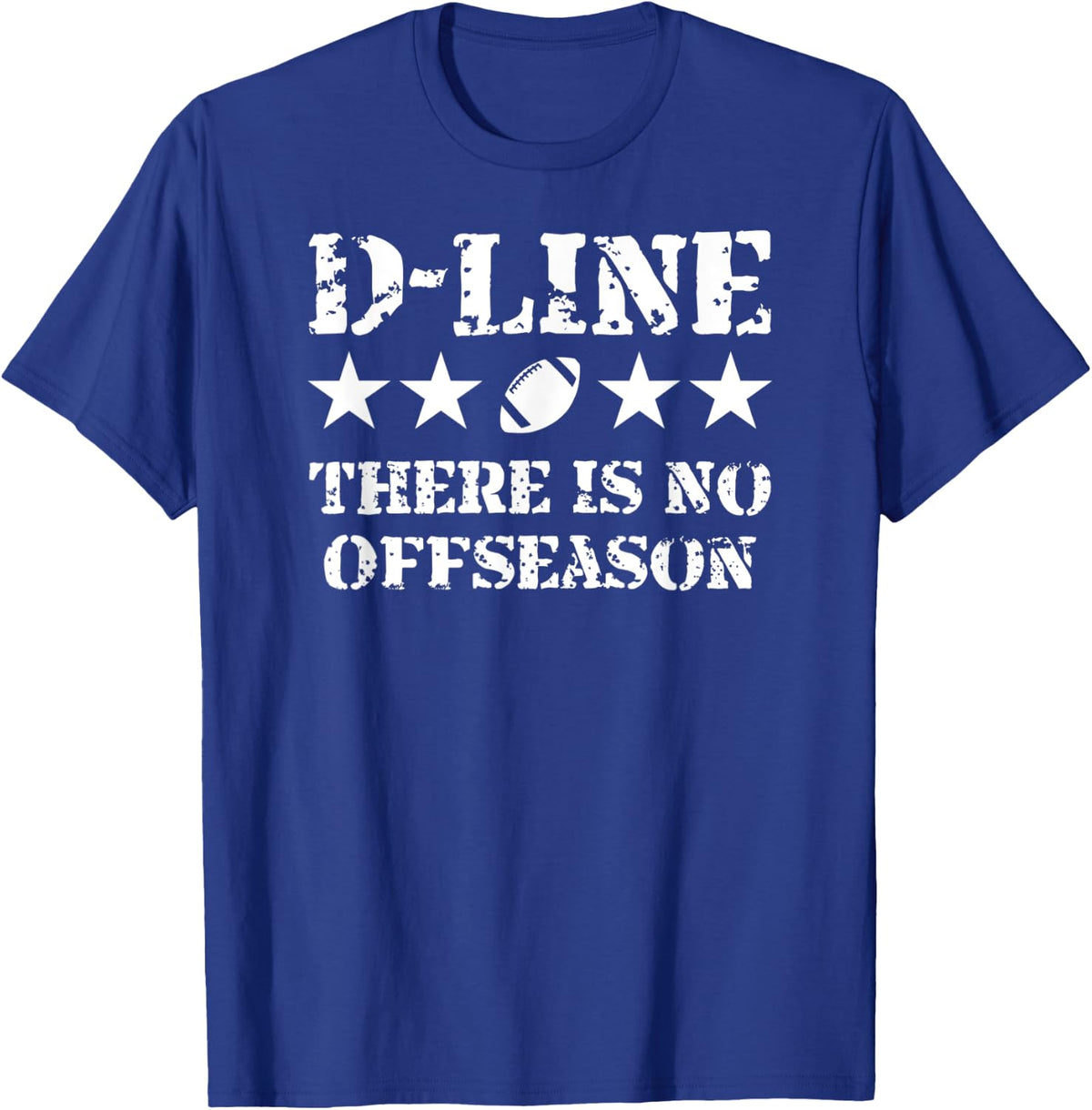 D-Line No Offseason American Football Defensive Lineman T-Shirt - Royal Blue