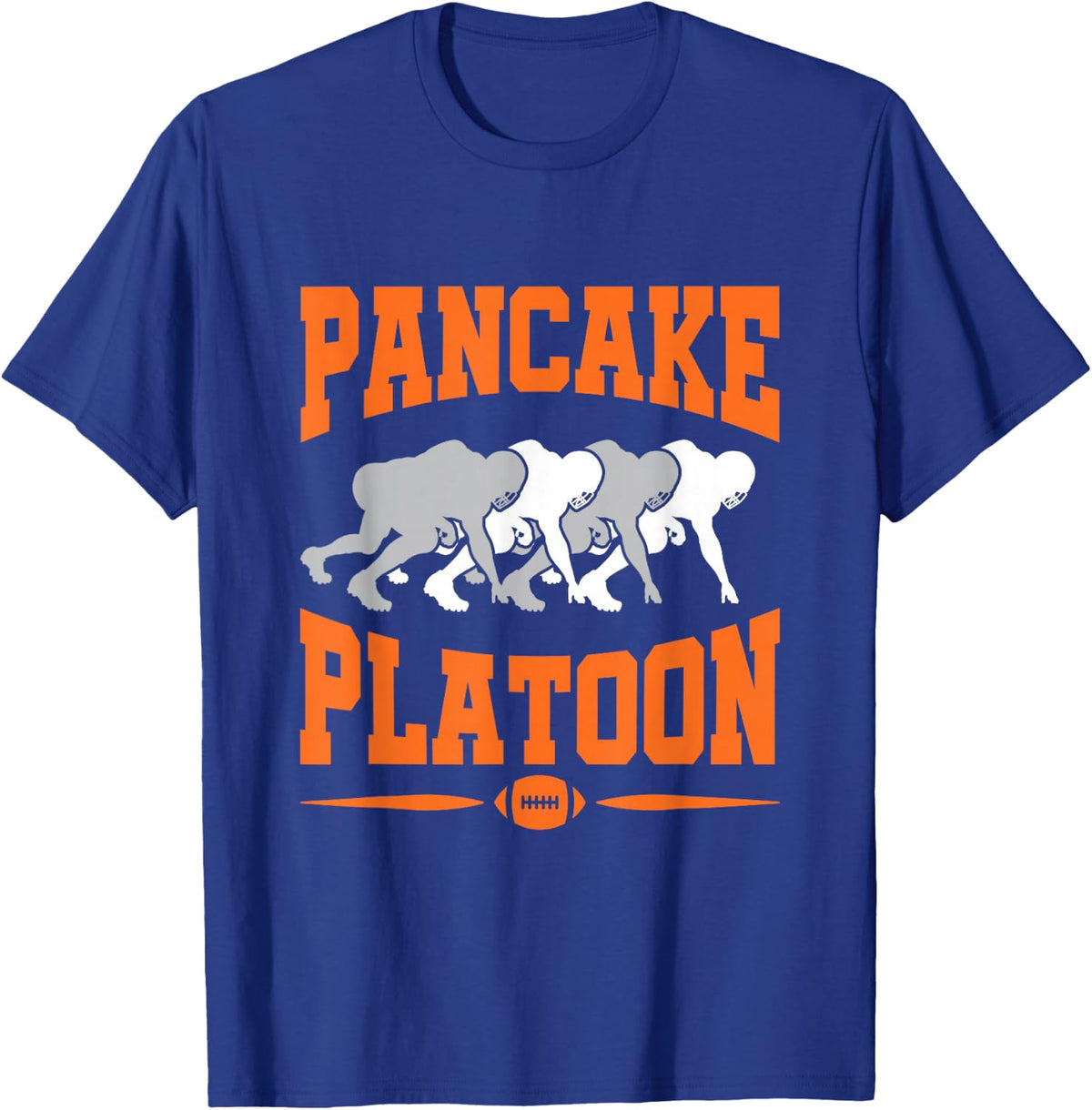 Football Offensive Lineman Pancake Platoon Linemen Line T-Shirt - Royal Blue