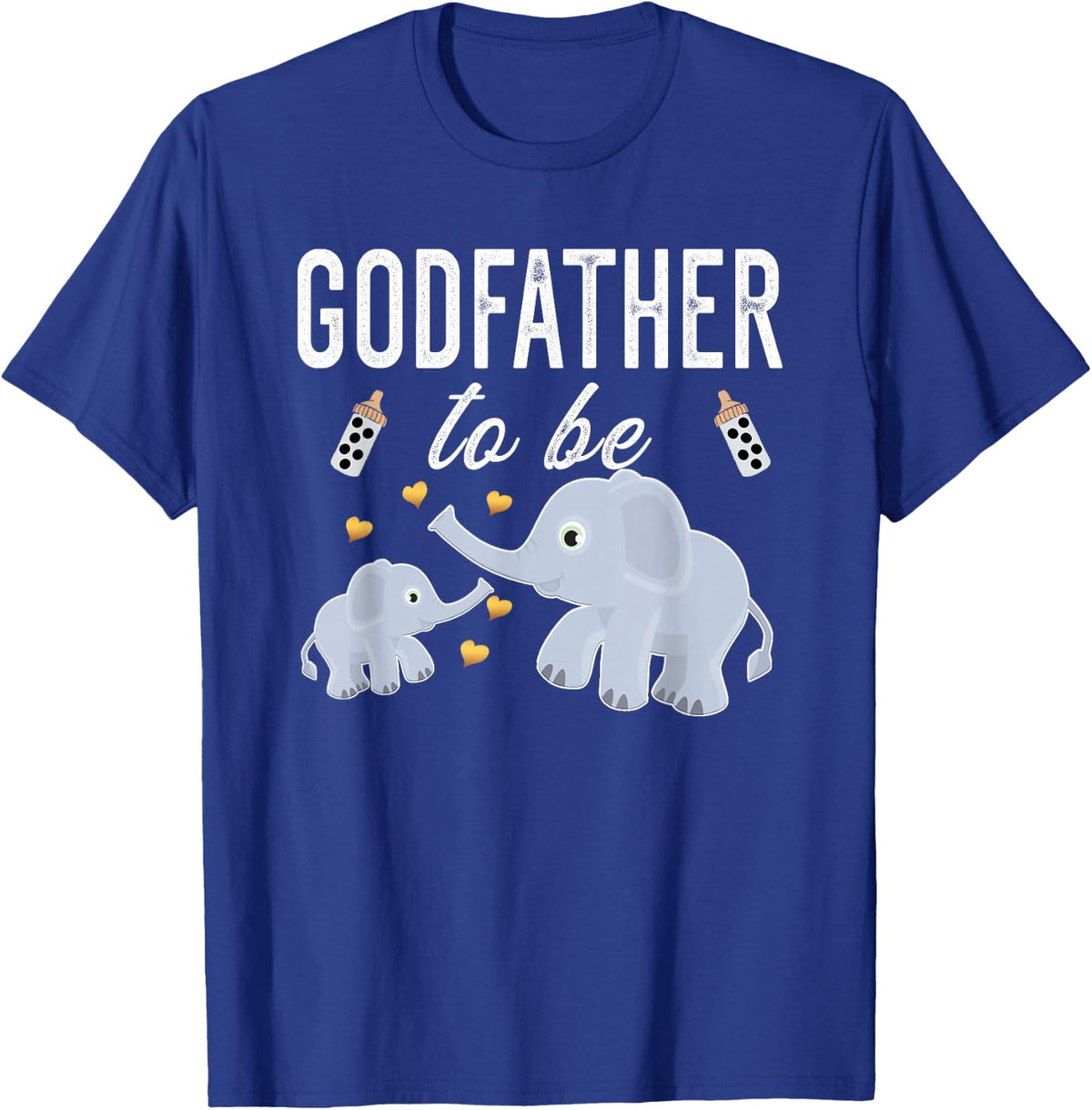 Godfather To Be Elephant Baby Shower Godfather T-Shirt - Royal Blue