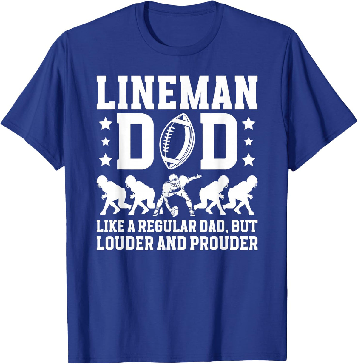 Football Lineman Dad Of A Football Lineman Father Definition T-Shirt - Royal Blue