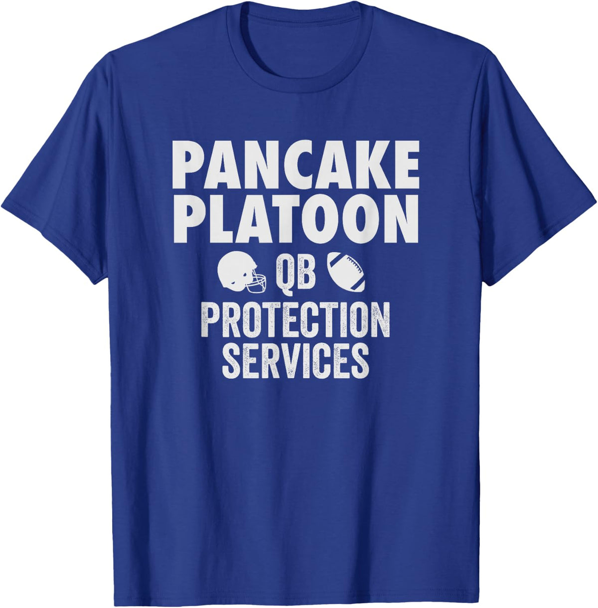 Football Offensive Lineman TShirt Gift Line Pancake Platoon T-Shirt - Royal Blue