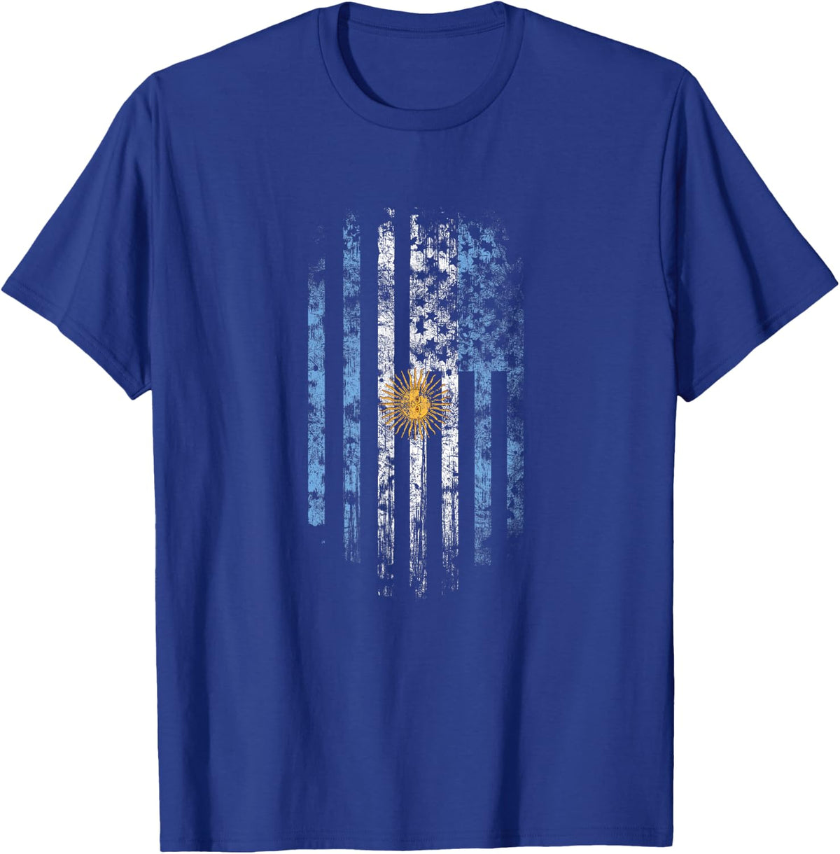 Argentinian American Flag - Argentina and USA Pride T-Shirt - Royal Blue