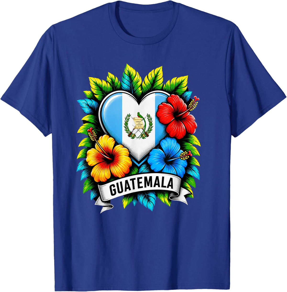Hispanic Heritage Month Countries Guatemala Chapina Girl T-Shirt - Royal Blue
