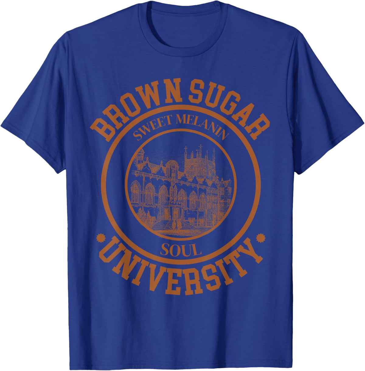 Brown Sugar University Apparel Black Love Pride, HBCU GRAD T-Shirt - Royal Blue