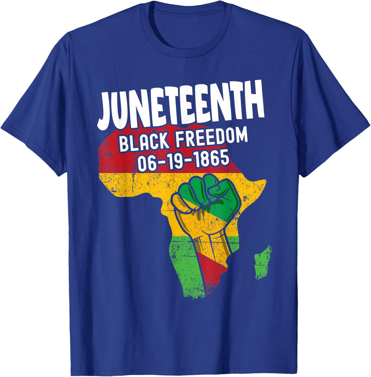 Juneteenth 1865 | Black History | African Juneteenth T-Shirt - Royal Blue