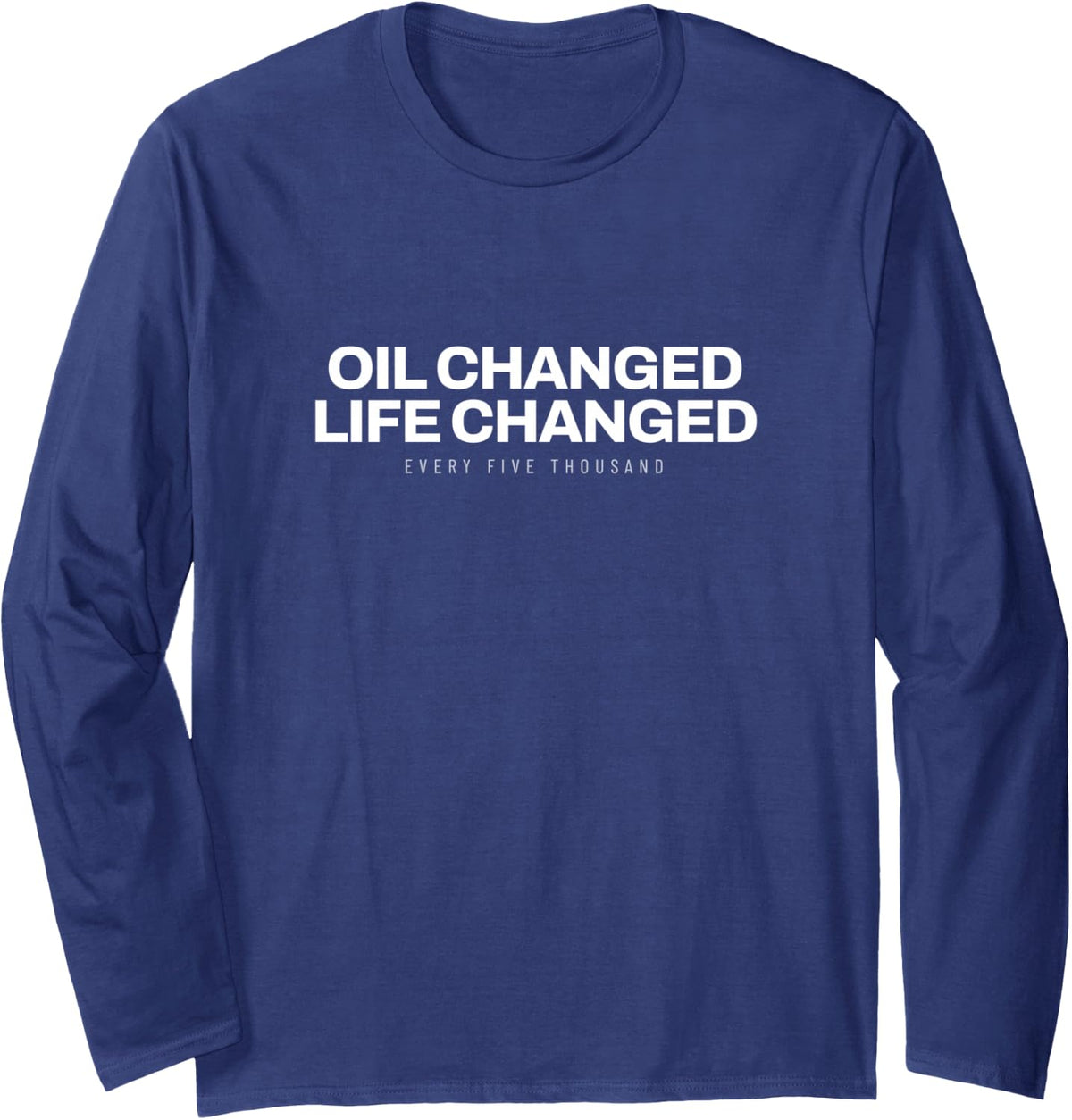 Mechanic Motor Auto Tech Auto Repair Long Sleeve T-Shirt - Adult Unisex Navy Blue