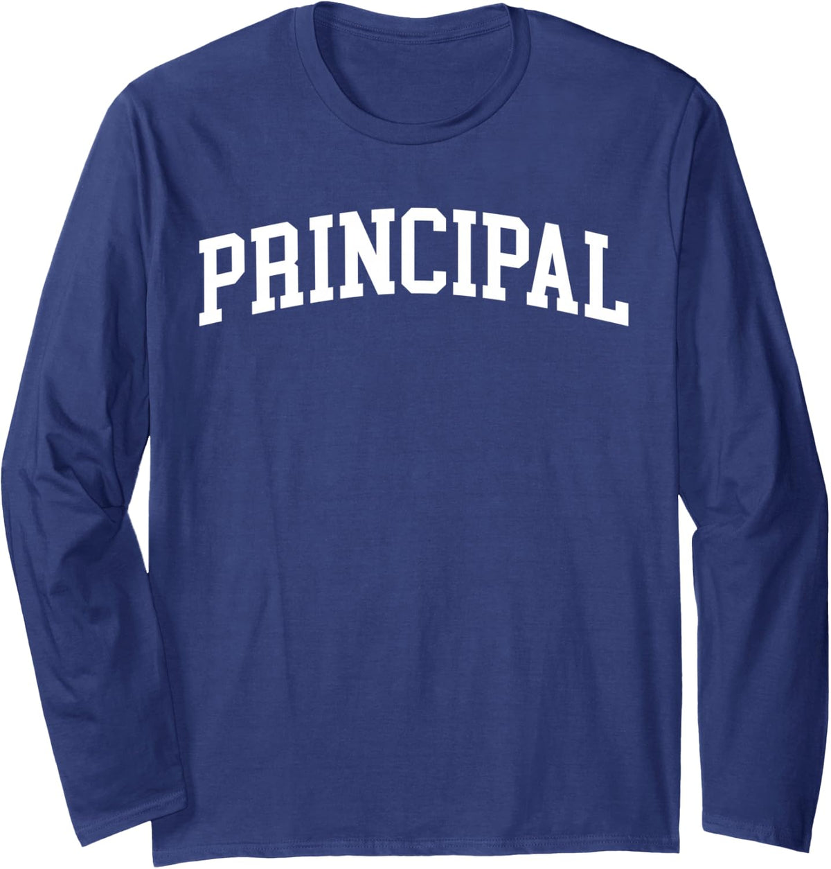 Principal Minimalist School Principal Long Sleeve T-Shirt - Adult Unisex Navy Blue
