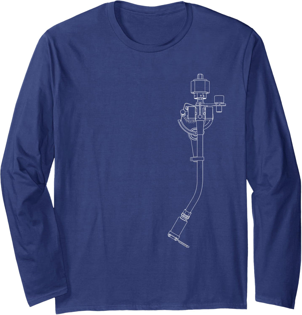 DJ Turntable - Technics 1200 Long Sleeve T-Shirt - Adult Unisex Navy Blue