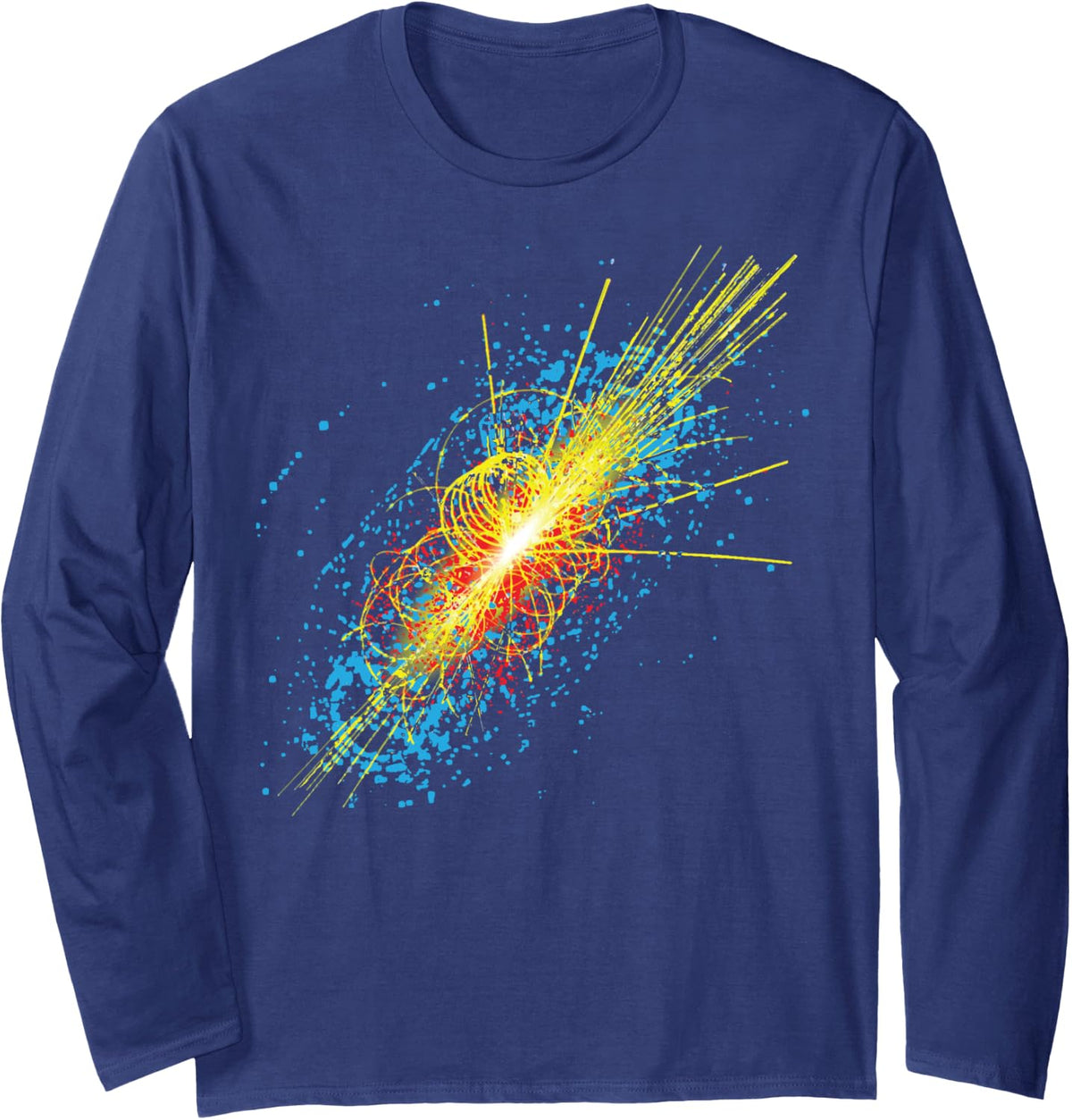 Higgs Boson Particle Quantum Theory Sci Fi Funny Gift Long Sleeve T-Shirt - Adult Unisex Navy Blue