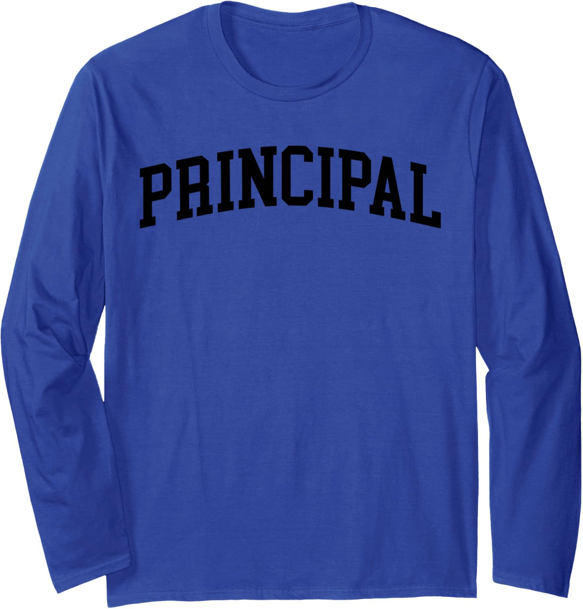 Principal Minimalist School Principal Long Sleeve T-Shirt - Adult Unisex Royal Blue