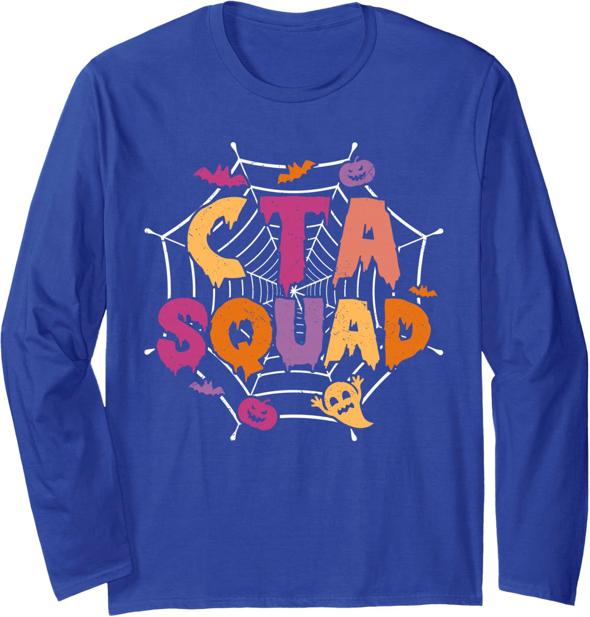 Halloween CTA Squad Matching Chiropractic Therapy Long Sleeve T-Shirt - Adult Unisex Royal Blue
