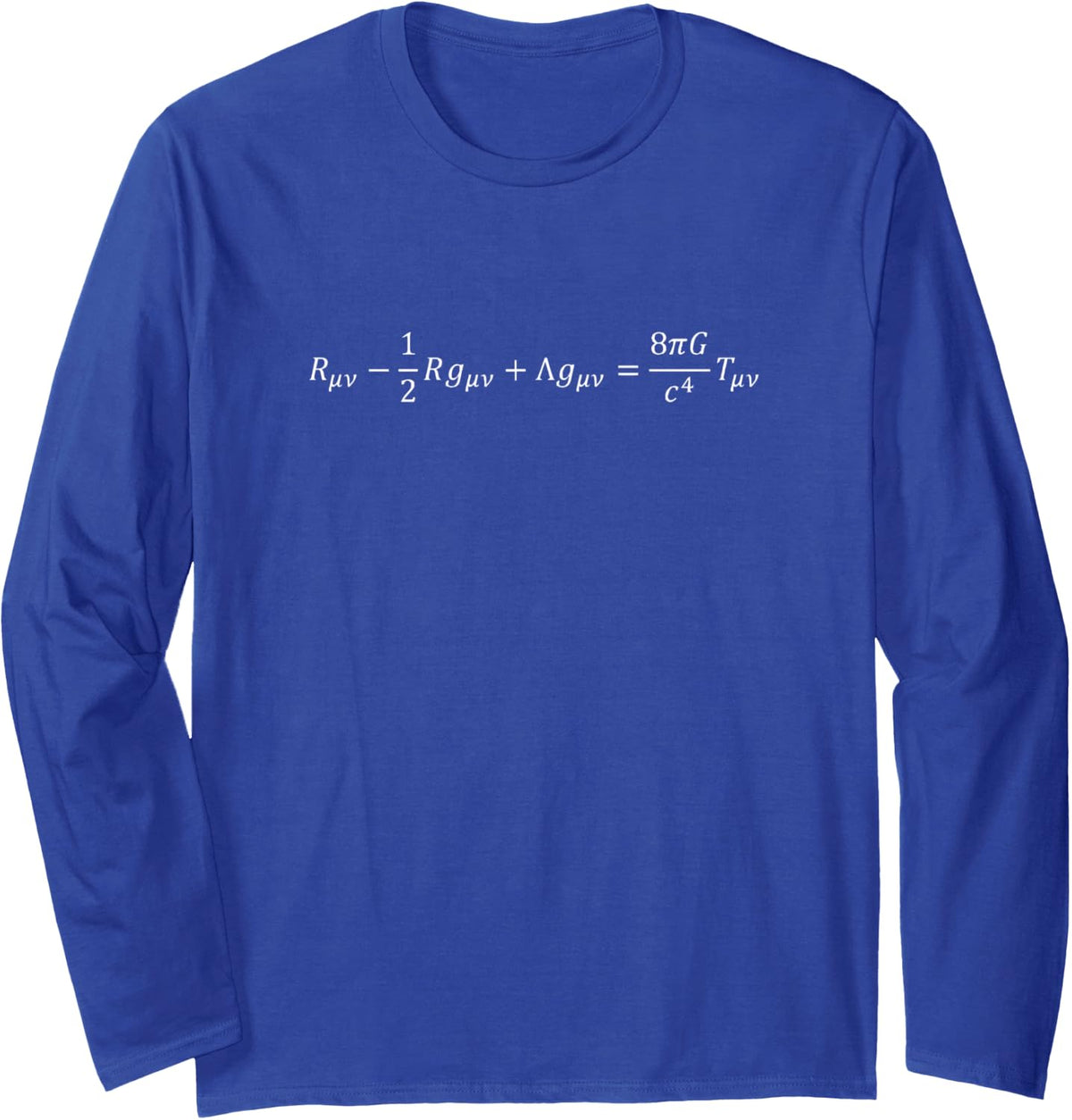 Einstein's Field Equation Gift Long Sleeve T-Shirt - Adult Unisex Royal Blue