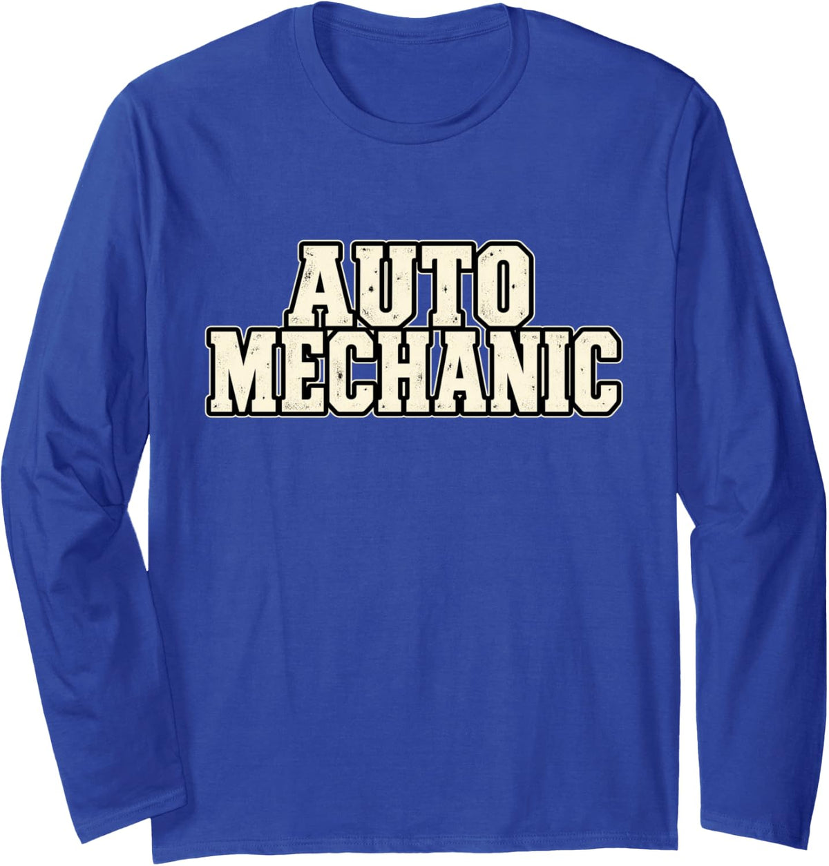 Auto Mechanic Lazy Halloween Costume Long Sleeve T-Shirt - Adult Unisex Royal Blue