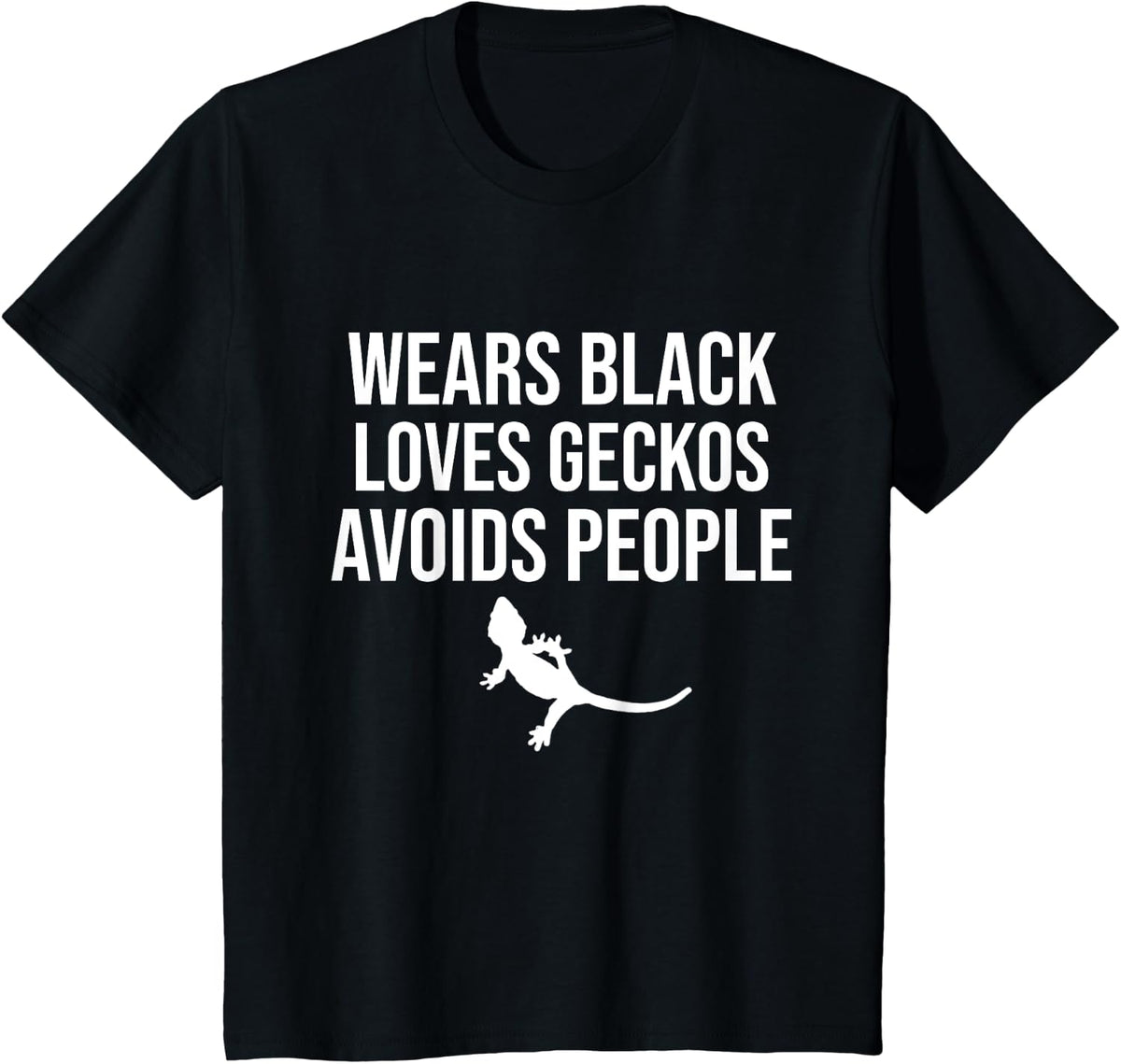 Pet Crested Gecko Eyelash Lizard Reptile Herpetologist Gift T-Shirt - Black