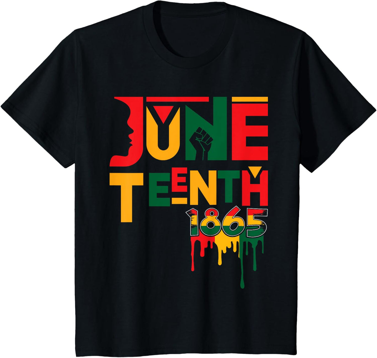 Juneteenth 1865 African American Men Women Freedom T-Shirt - Black