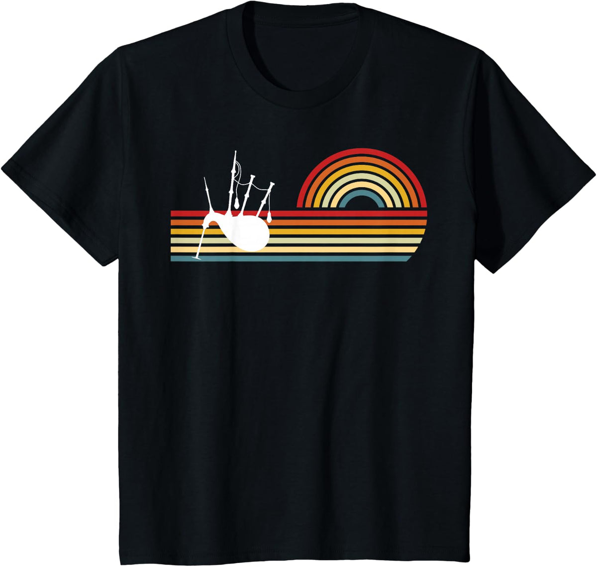 Bagpipes Retro Bagpipe Player Bagpipe Lover Bagpiper T-Shirt - Black