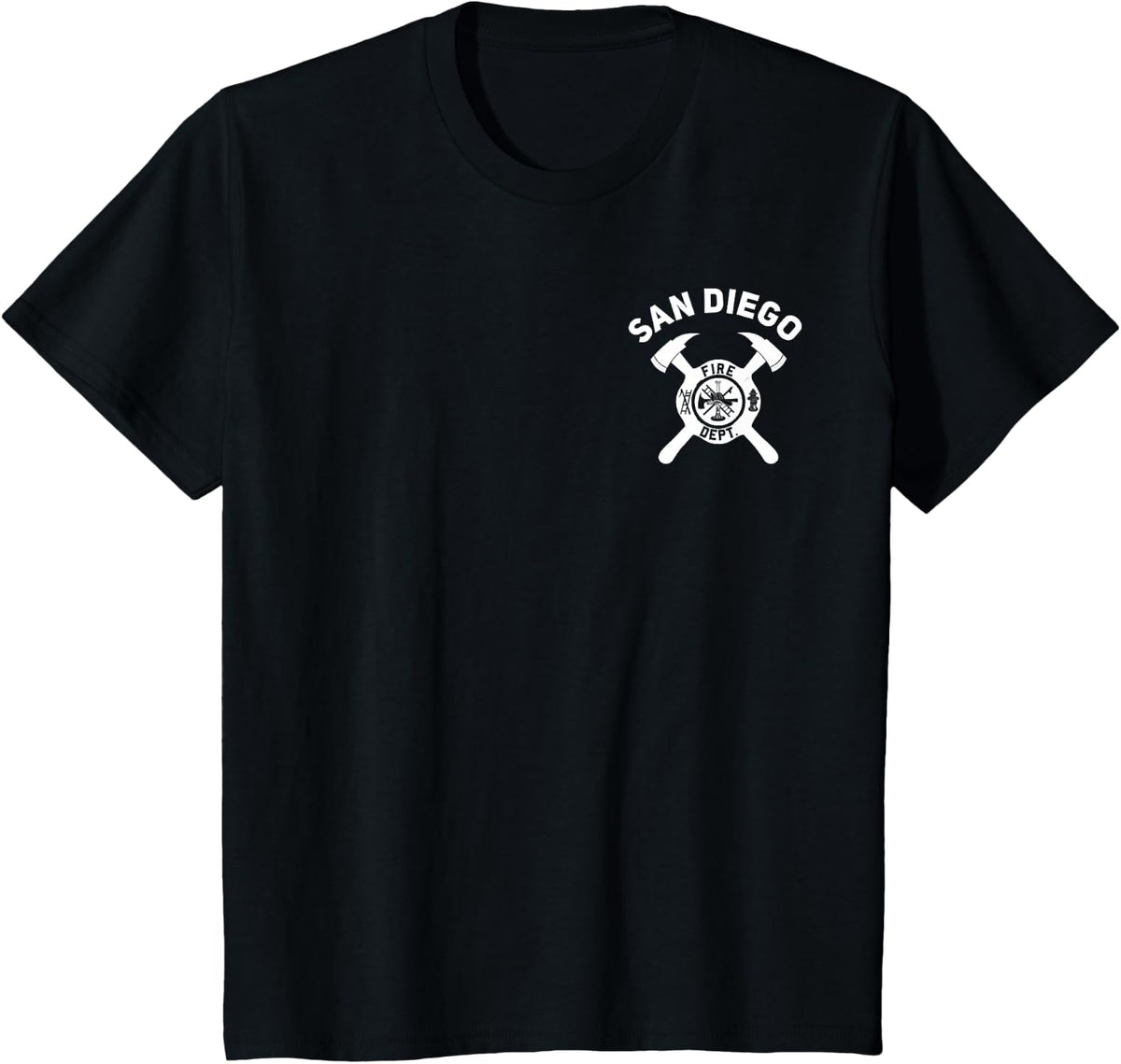 City Of San Diego Fire Department California Firefighter T-Shirt - Black