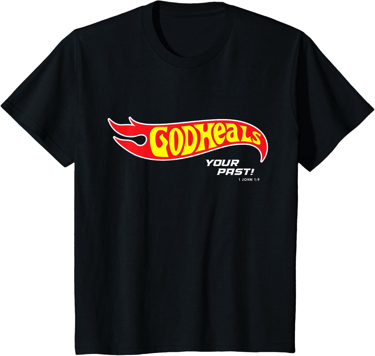 Christian Christmas gifts bible verse scriptures God Heals T-Shirt - Black