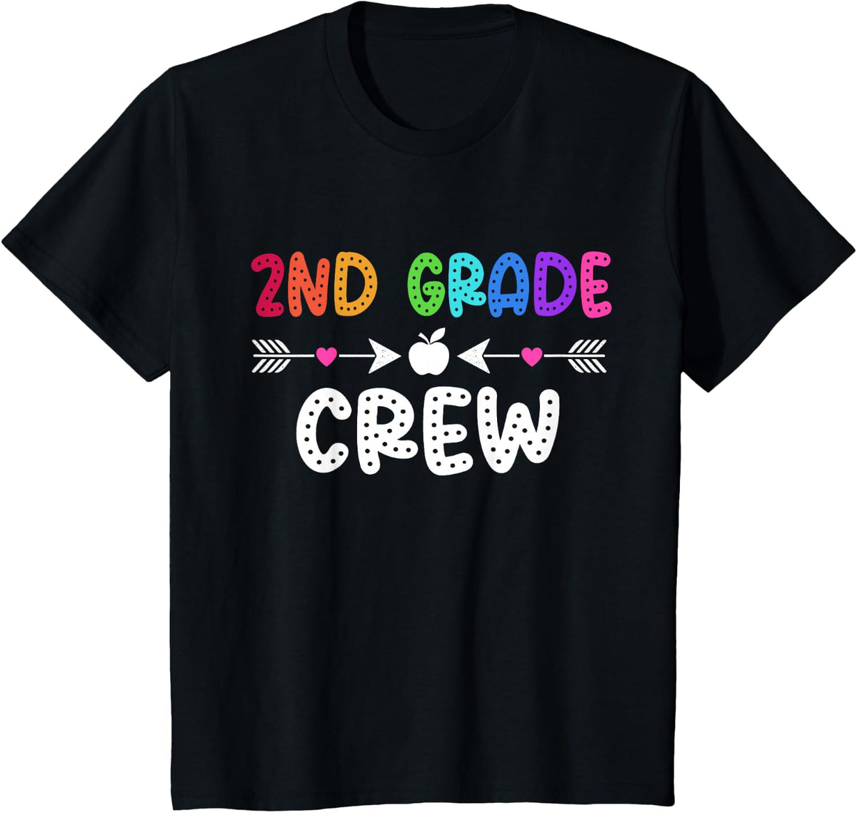 2nd Grade Crew Teacher Student Second Grade Back To School T-Shirt - Black