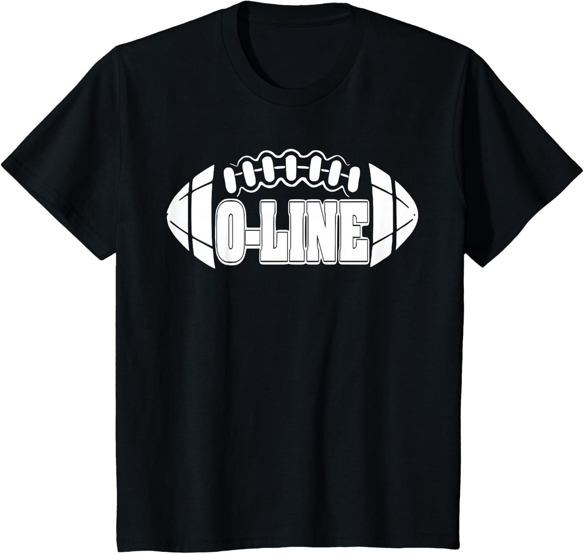 Football O-Line Offensive Lineman Tee Shirt for Men Women T-Shirt - Black