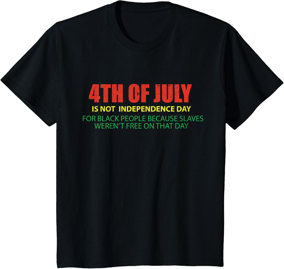 Is not independence day for black people 4th of july T-Shirt - Black