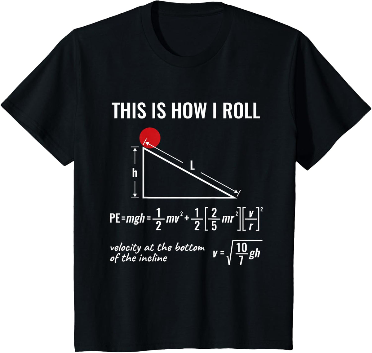 Cool Physics - This is How I Roll T-Shirt - Black