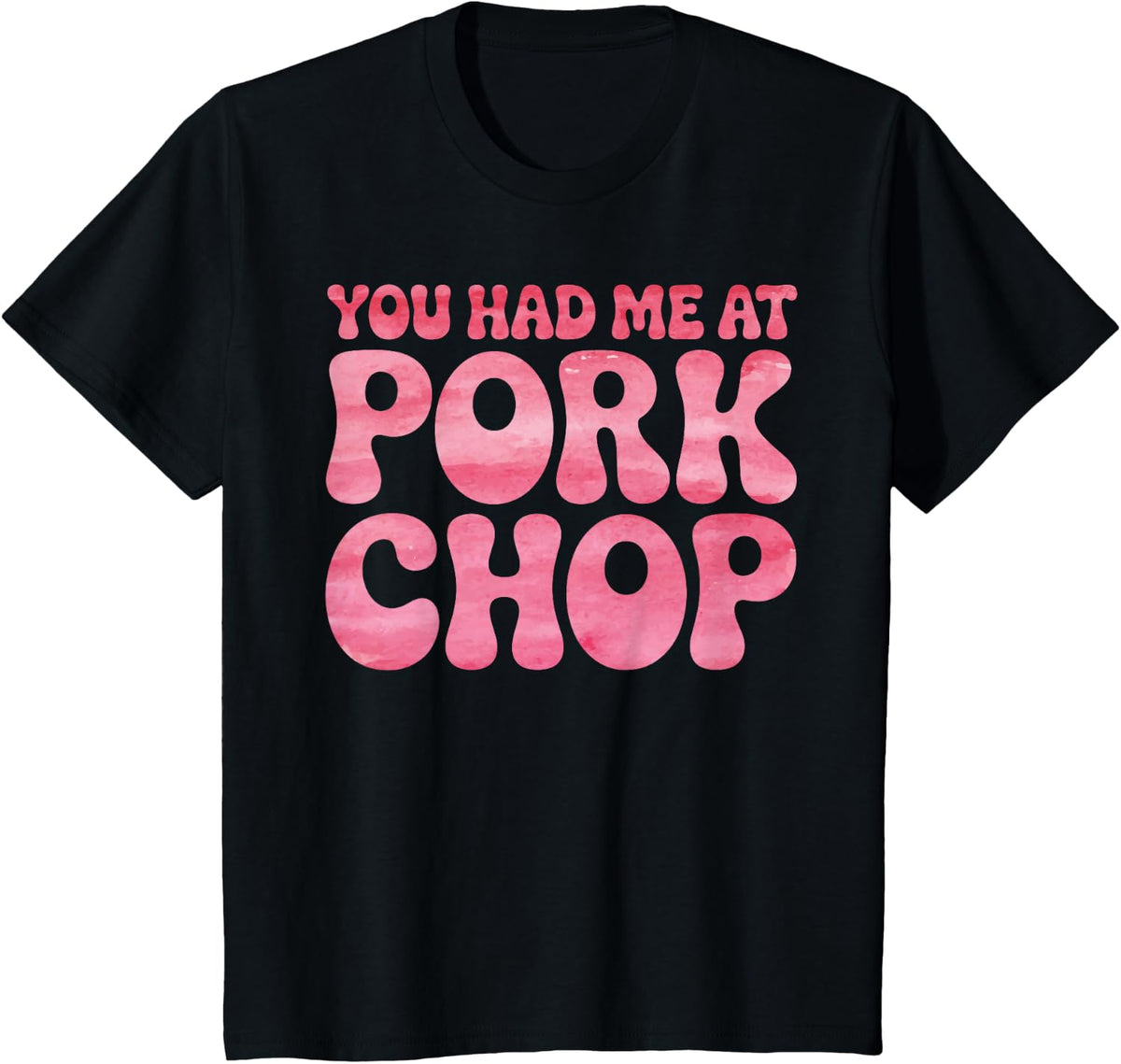 Best Pork Chop Art for Men Women Meat BBQ Pork Chop Lover T-Shirt - Black