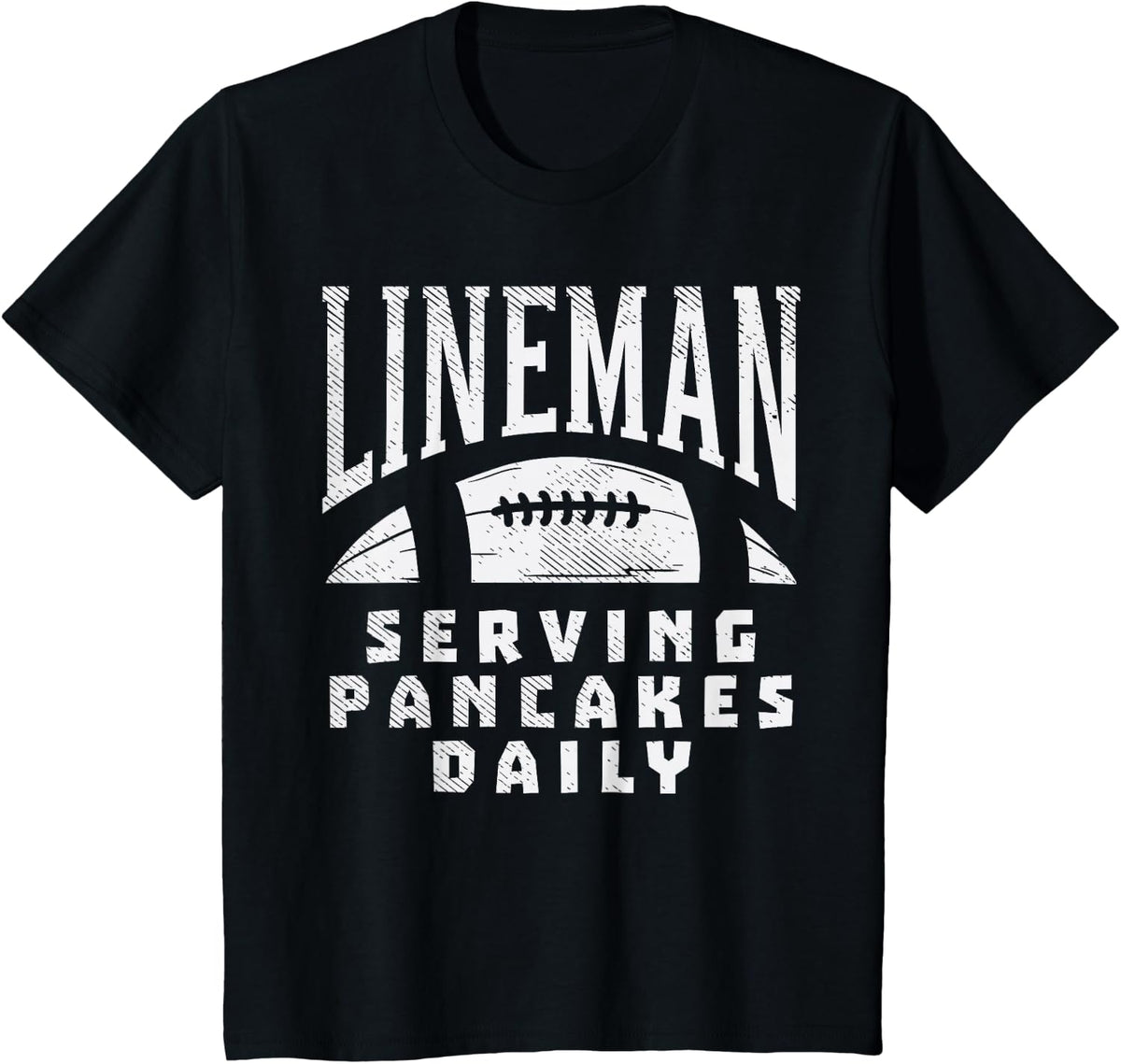 Offensive Lineman Serving Pancakes Daily Football Sport Gift T-Shirt - Black