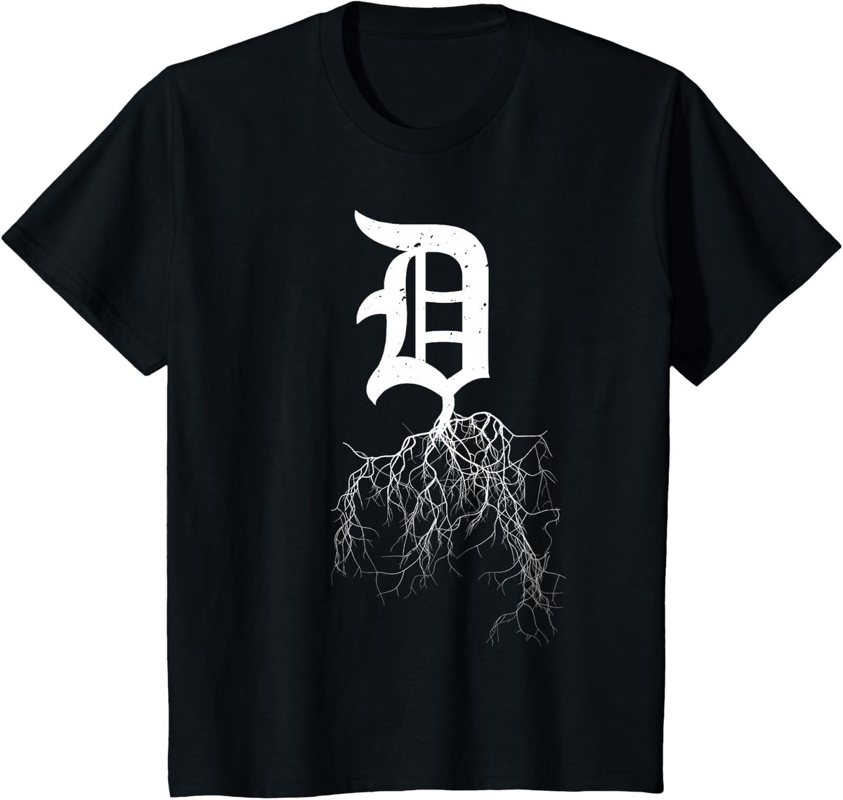 Detroit Roots Shirt Michigan American Born Rooted American T-Shirt - Black