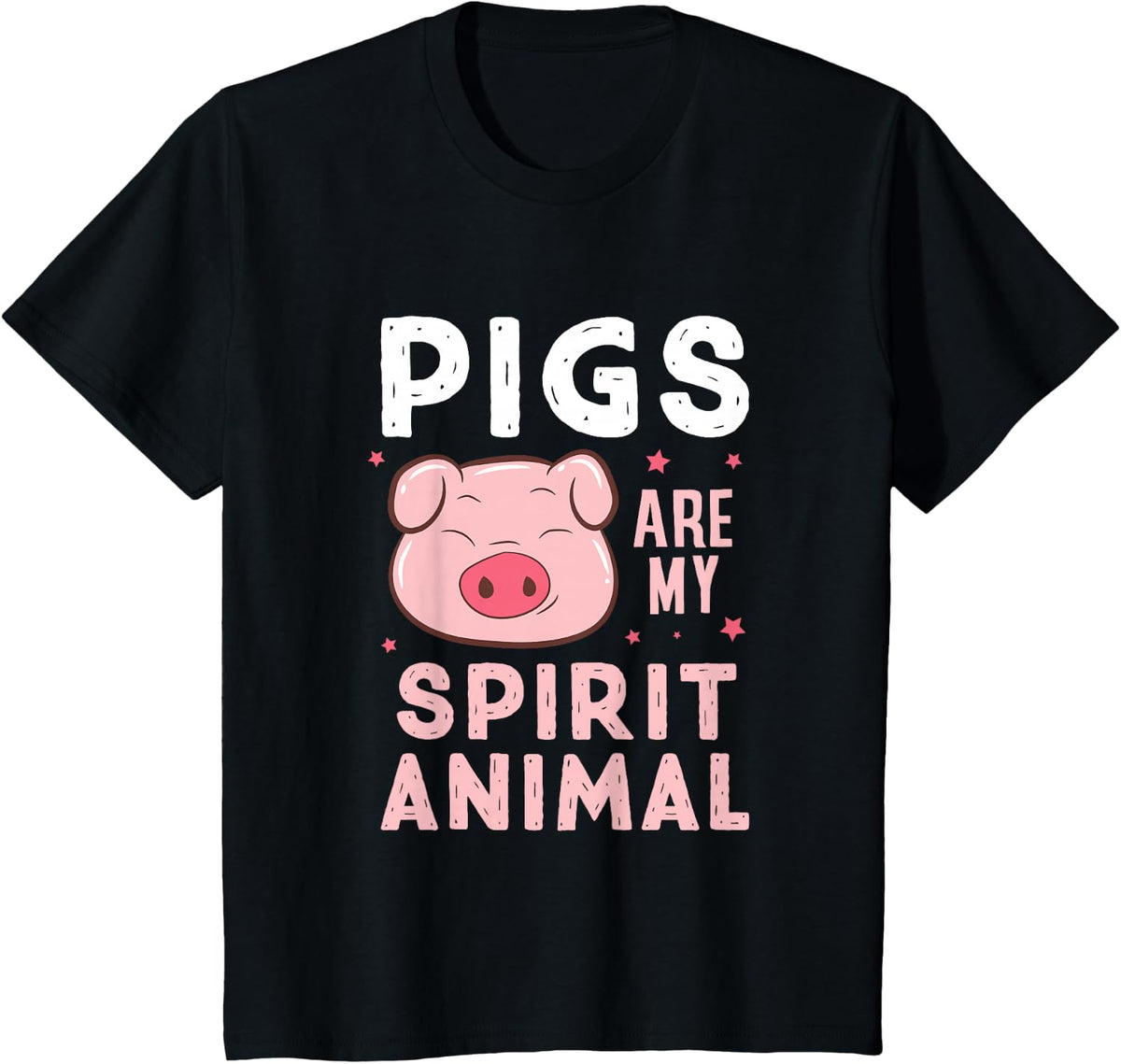 Pigs Are My Spirit Animal Pig Lovers Farmer T-Shirt - Black