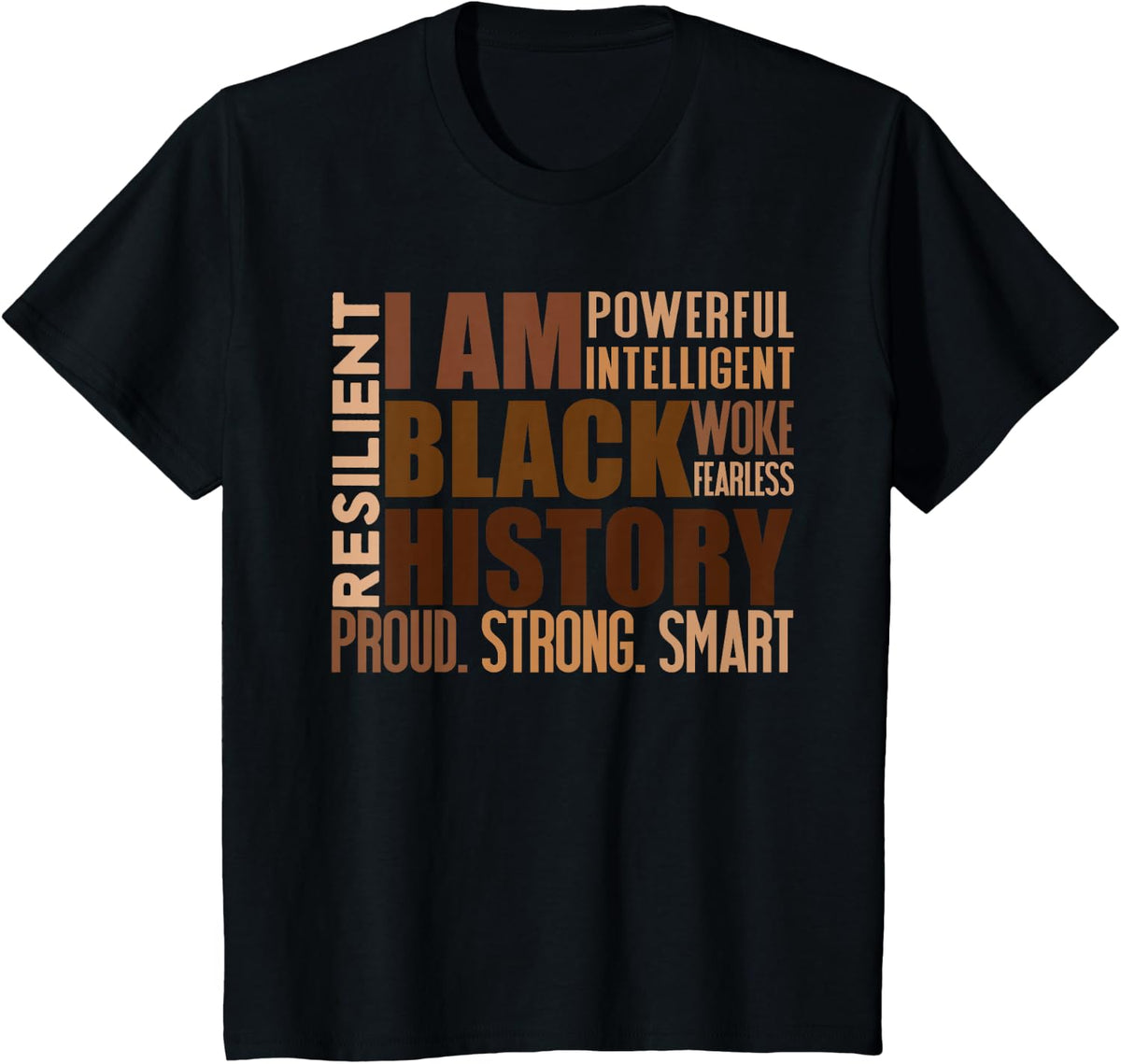 I Am Black History African American Black Pride T-Shirt - Black