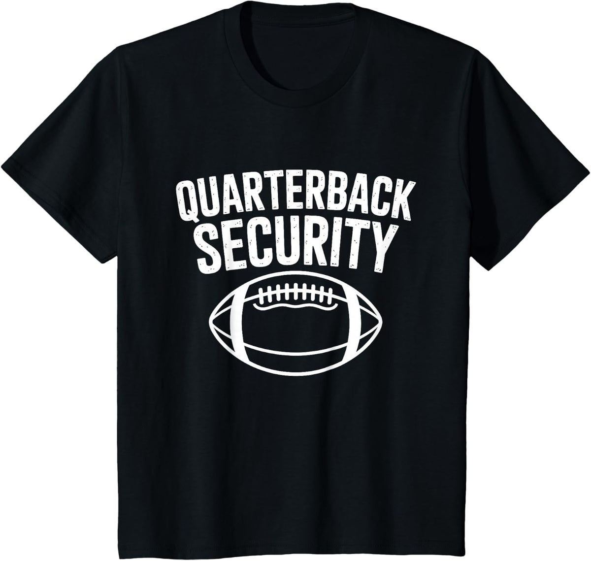 Quarterback Security Funny American Football Offense Lineman T-Shirt - Black