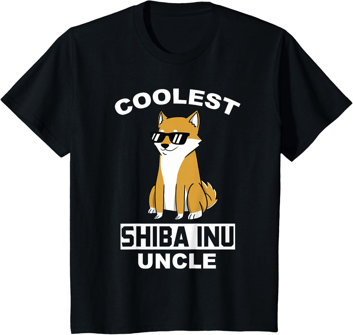 Coolest Shiba Inu Uncle Dog T-Shirt - Black