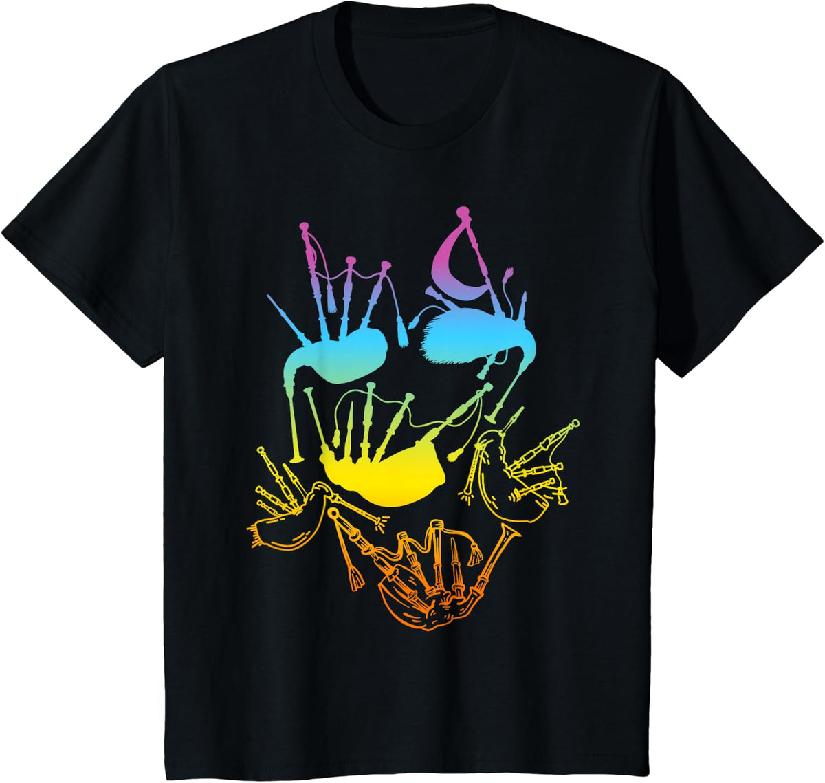 Bagpipes Bagpipe Musician Bagpiper T-Shirt - Black